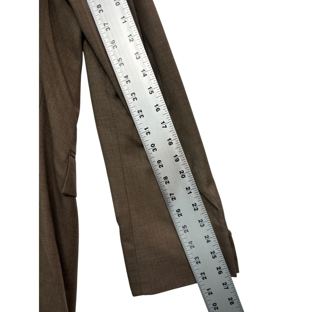 Tailored Bespoke 46R 37x31 Bahrain Brown All Season Wool 2pc Pant Suit Pleated